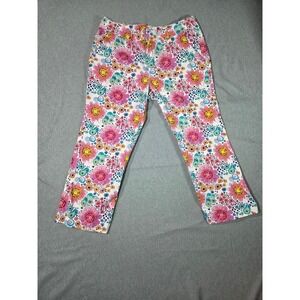 SO Heritage Floral Print Pants Juniors 16 Womens 12 Pink Orange‎ Daisy Retro Y2K